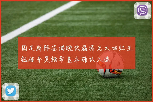 国足新阵容揭晓武磊蒋光太回归王钰栋李昊杨希基本确认入选